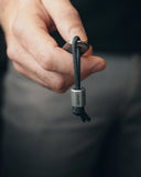 VUUS minimalist titanium bead, a premium accessory to personalize your keys and outdoor equipment.